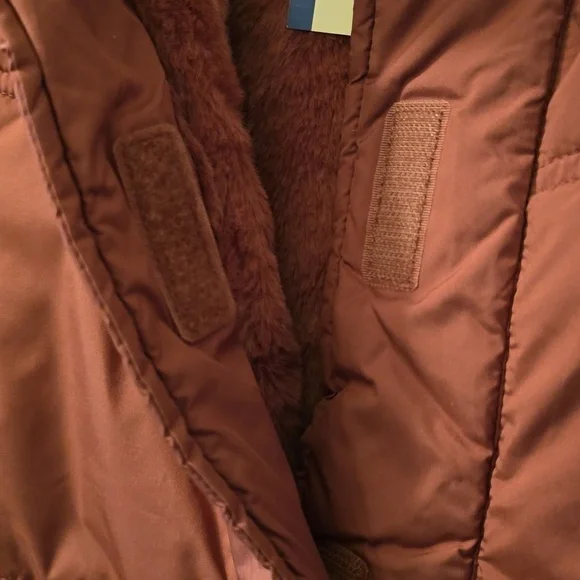 ARIZONA JEAN CO WOMEN'S JUNIORS WINTER BERRY HOODED COAT SIZE LARGE - Picture 8 of 15